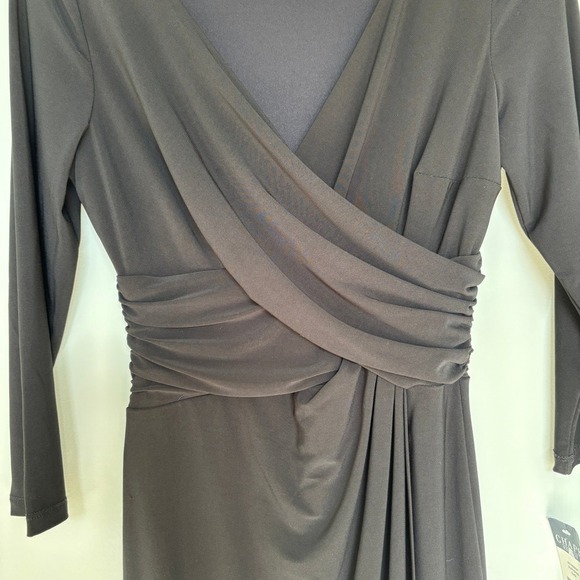 Chaps Women's Size S LTB Gathered Waist Midi Sheath Church Memorial Conservative - Picture 3 of 12